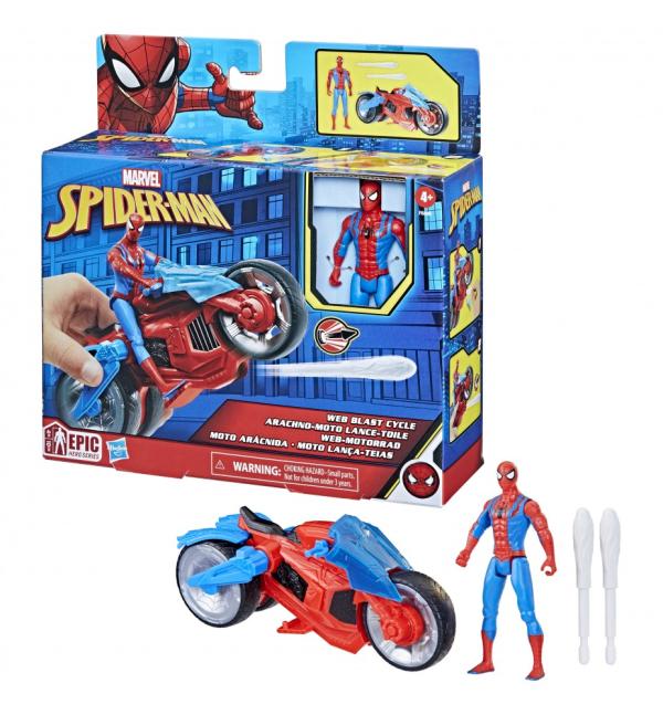 Figura Marvel Spider-Man con Moto Arácnida 4a+