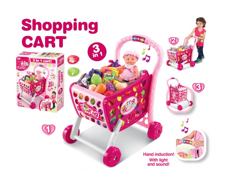Carrito de Compras Rosado 3 en1 3a+ (410021)