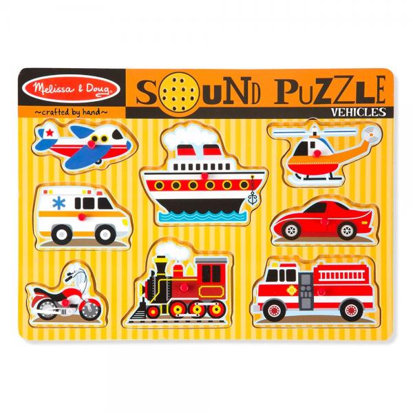 Fig/ Madera p/Encajar Vehíc de Transporte C/Sonidos 2a+(10725)