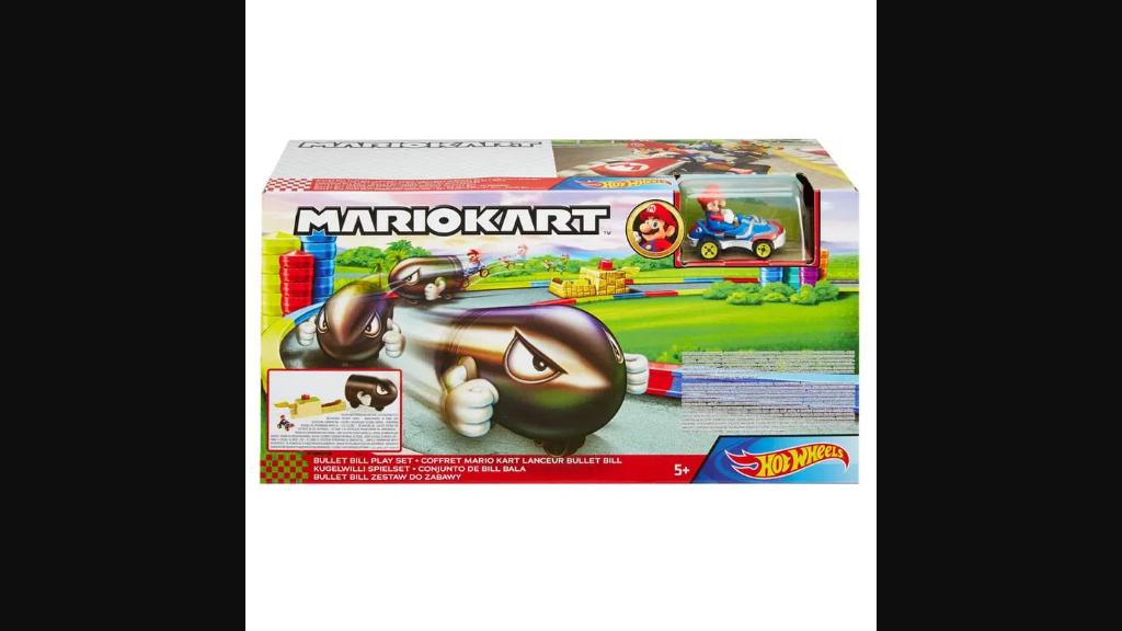 Hot Wheels -  Pista de Bil Bala Mario Kart 5a+