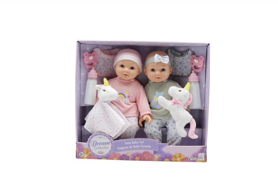 Bebé Gemelas con Accesorios 35.5cm 2a+