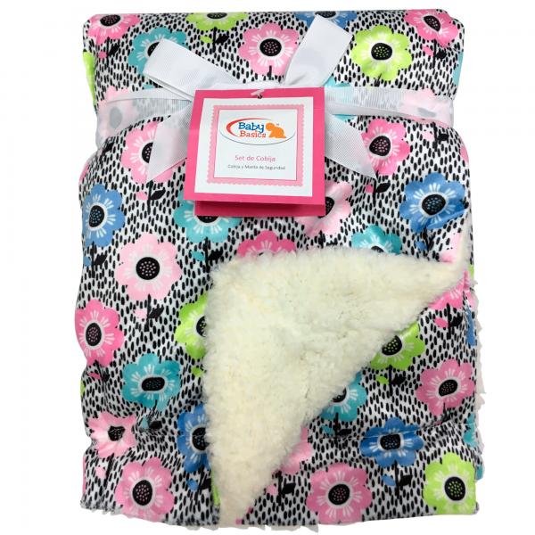 Manta de Microfibra para Bebé Amapolas 30x40"
