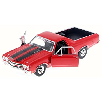 Carro 1:24 1970 Chevy El Camino SS 396 Surt/2 Rojo-Azul 3a+