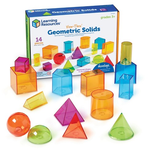 Juego de Aprendizaje Figuras Geométricas Transparentes Sólidas 3a+