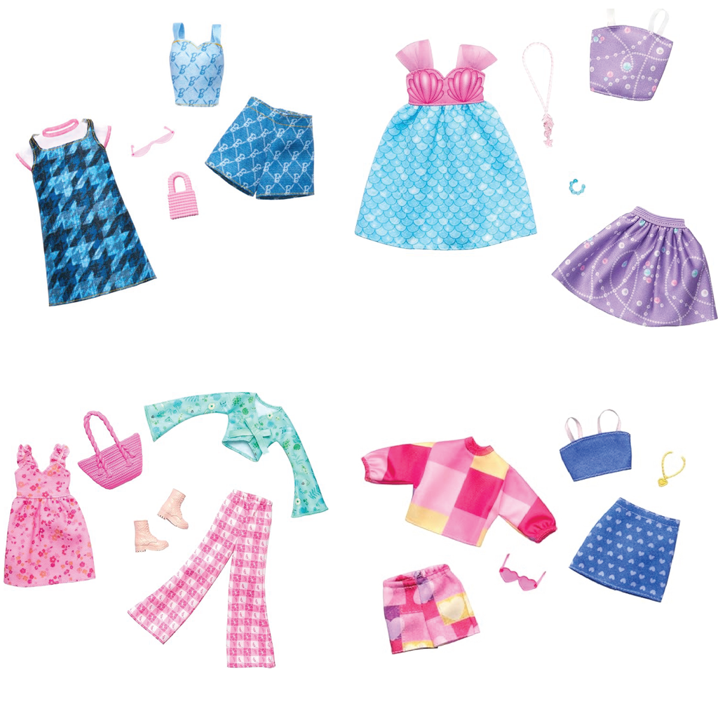 Vestidos de Muñecas Barbie Set/2 Displ/8 Surt4 3a+ (GWC32)