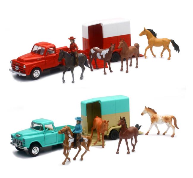 Chevrolet Pickup c/Remolque p/Caballos S/2 1:32 5a+