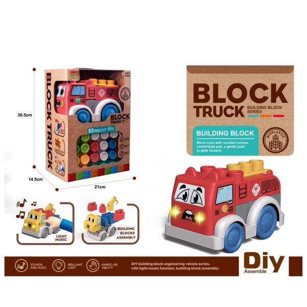 Bombero Armable con Bloques 2Pzs con Luz y Sonido 24m+ (458313)