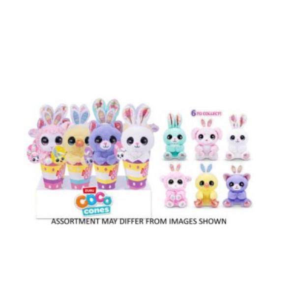 Peluches de Mascotas Coco Surprise Conos Display/12  Surt/6 3a+