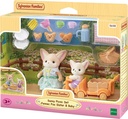 Familias Sylvanian Juego de Picnic Fennec Fox Hermana y Bebé 3a+