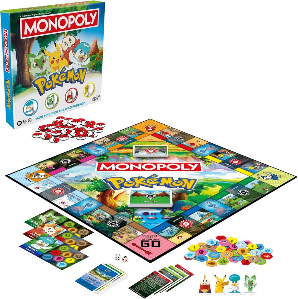 Hasbro Games - Juego de Mesa Monopoly Pokémon 8a+