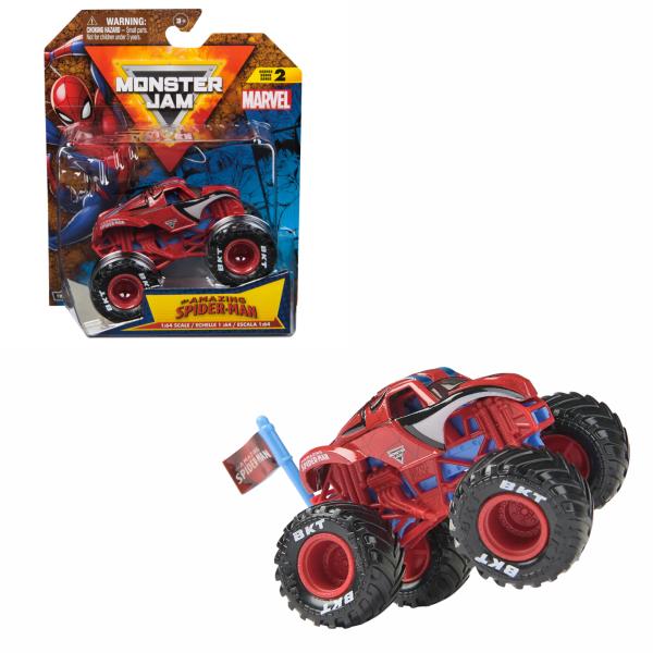 Vehículos Monster Jam Metal Spider-Man  1:64  3a+