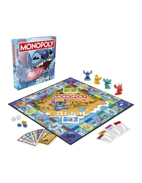 Hasbro Games - Juego de Mesa Monopoly Disney Stitch 8a+