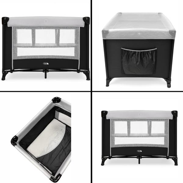 Encierro Corral Fly Negro con Gris y Mosquitero 0-36m