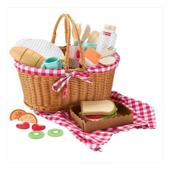 Fisher-Price Juego de Cesta de Picnic de Madera 3a+