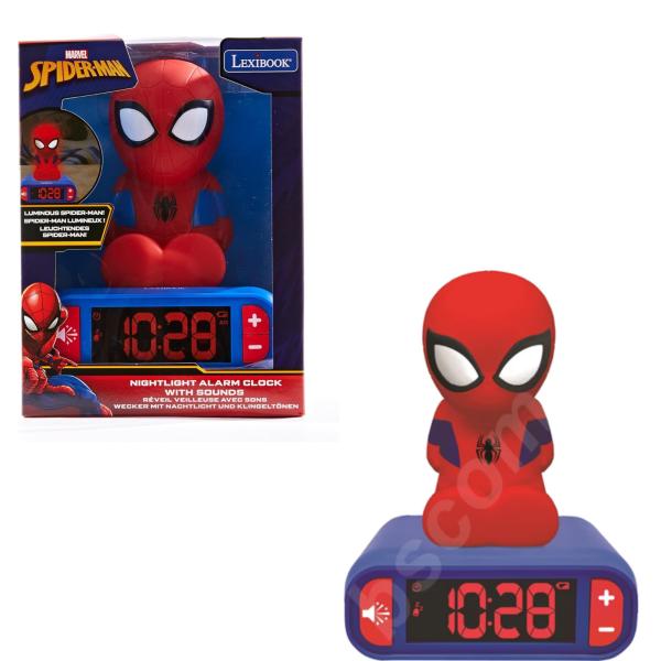 Reloj Despertador con Luz Nocturna y Sonido Marvel Spider-Man