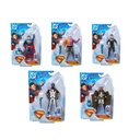 Figuras DC Comics Super Man Surt/3 4a+( 3 Super Man 1 Mr Terrific 1 The Engineer )Caja de 5