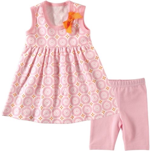 Set Vestido y Leggins Rosado 3-6m