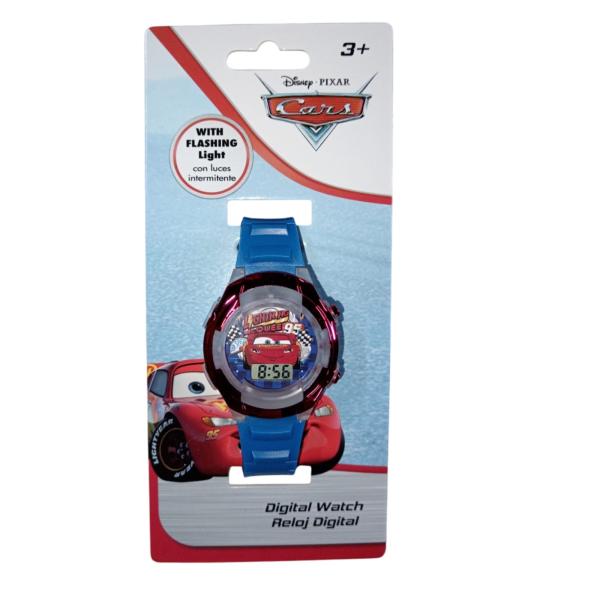 Reloj Digital LCD con Luces Parpadeantes Disney Pixar Cars 3a+