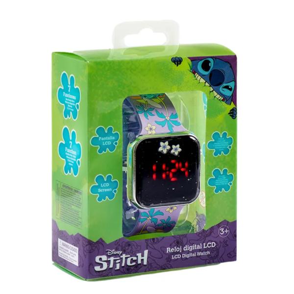 Reloj Digital LCD Disney Stitch 3a+