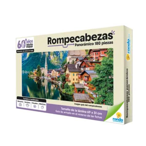 Rompecabezas Panorámico de Hallstatt Austríacos  180Pzs 60a+