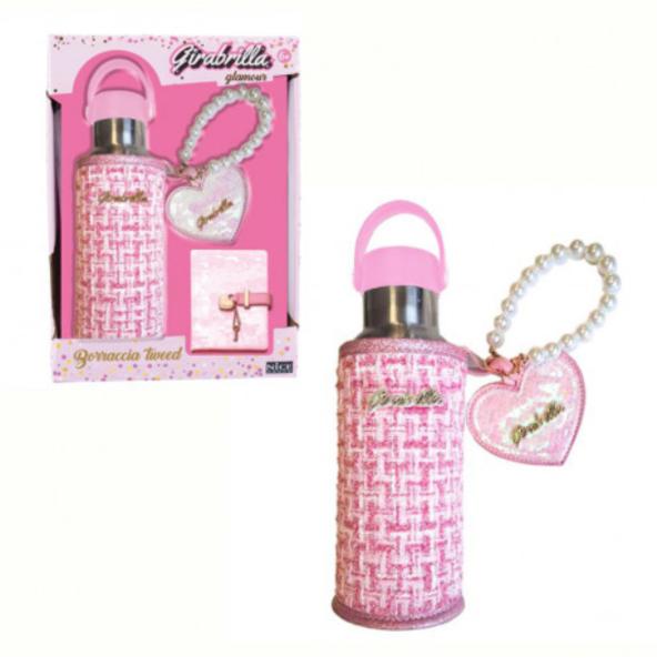 Botella con Libreta y Llavero de Lentejulas Eco Bottiglia tweed & Glam 5a+ (191151)