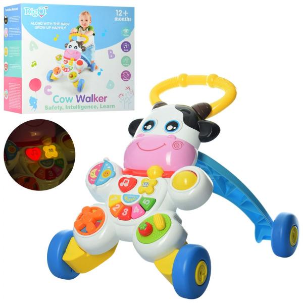Caminador c/Actividades Figura de Vaca para Bebé 12m+