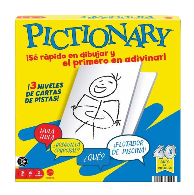 Juego de Mesa Pictionary 3 Niveles de Cartas 8a+