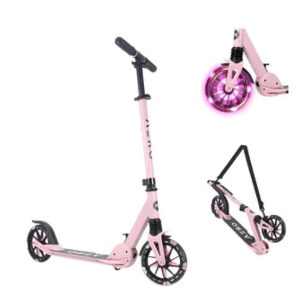 Scooter Ajustable 3 Posiciones con Luz Rosado 6-12a+ 70kg Max