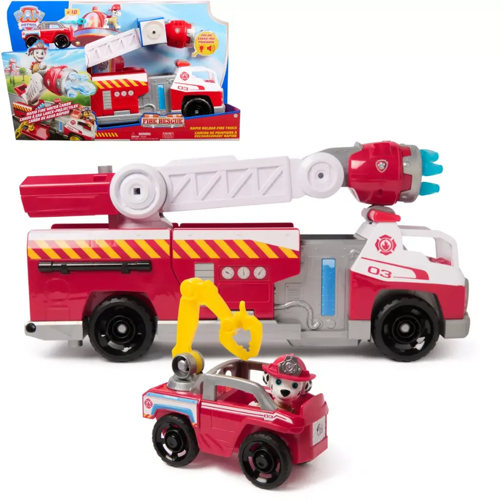 Camion Paw Patrol Fire Rescue Marshal conLuz y Sonido 3a+