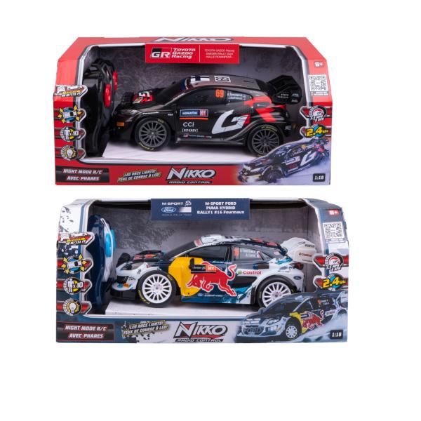 Carro Control Remoto Toyota Gazoo Racing y Ford Surt/2 6a+ Esc 1:18