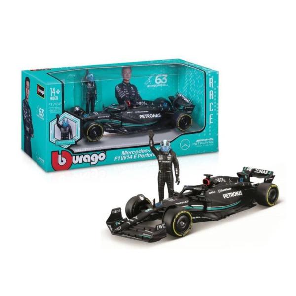 Carro Formula 1 Mercedes -AMG F1 W14 E Performance con Figura George R #63 14a+