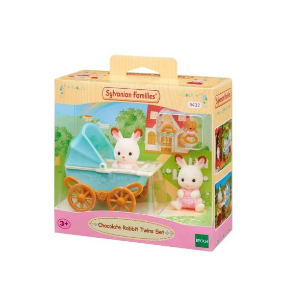 Familias Sylvanian Conejos Gemelos de Chocolate 3a+
