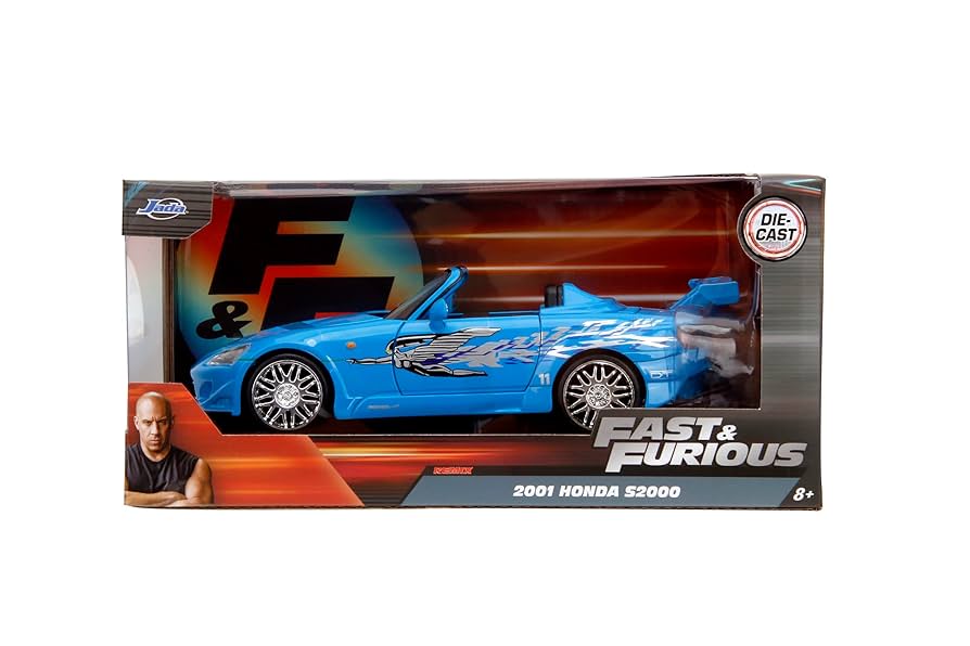 Carro Fast & Furious 1:24 FF 2001 Honda S2000 8a+