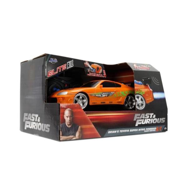 Carro Control Remoto Fast & Furious Toyota Supra Nitro Powered Vapor 1:24 6a+