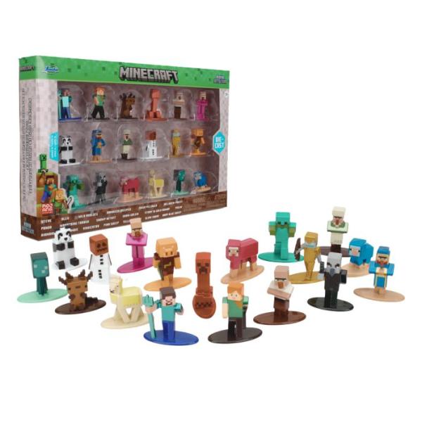 Figuras Nano Metalicas de Minecraft Set/18 3a+
