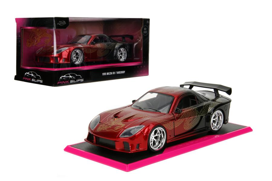 Carro Pink Slips 1995 Mazda RX-7 Widebody 1:24 8a+