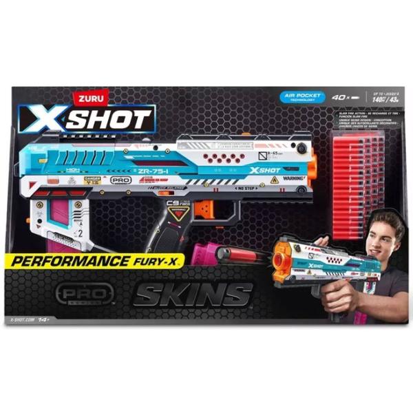 Lanzador de Dardos X-Shot Performance Fury-X Skins 14a+