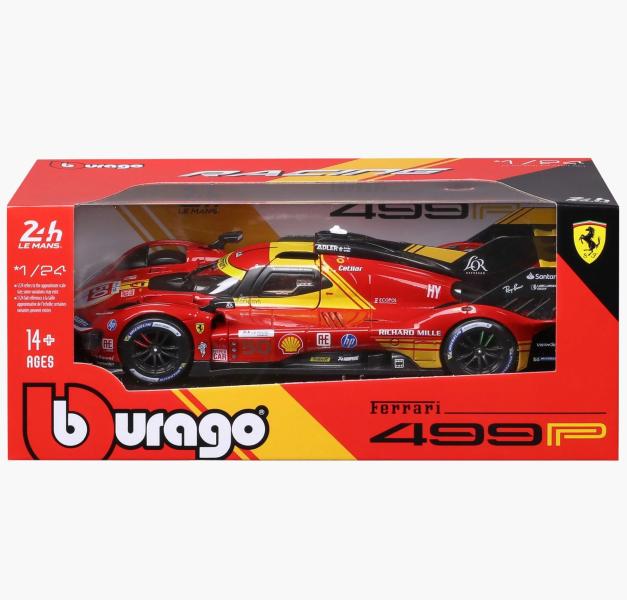 Carro Ferrari 499 24H Le Mans Champion 2024 Esc 1/24 14a+