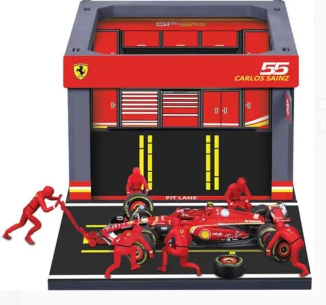 Carro Formula 1 Ferrari SF-24 Sainz #55 Esc C/ Zona de Pits 1/48 3a+ (018222)