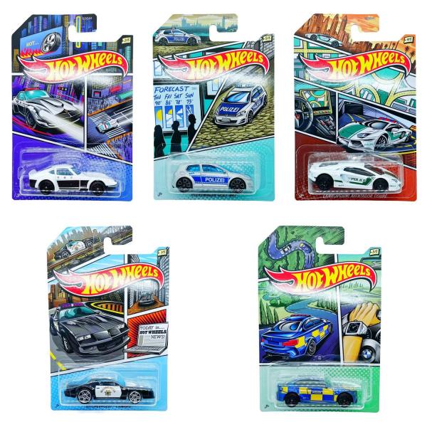 Hot Wheels - Carro Individual  Policía Blister Surt/5 3a+