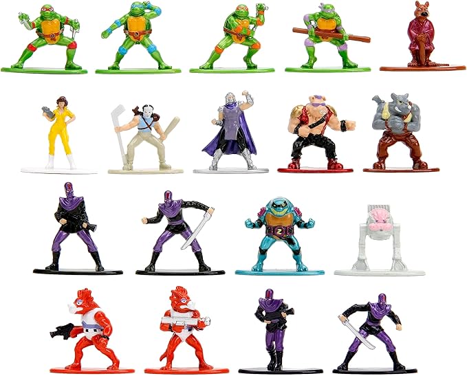 Figuras Nano Nickelodeon Tortugas Ninja Set de 18 / 3a+