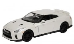 Carro Nissan GT-R 2017 Blanco 3a+Esc:1:24 (010585)