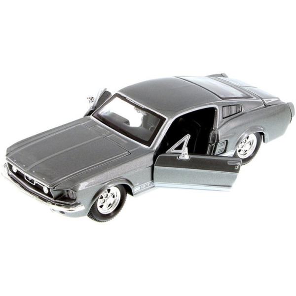 Carro Ford Mustang GT Gris 1967 Esc:1:24 3a+ (312604)