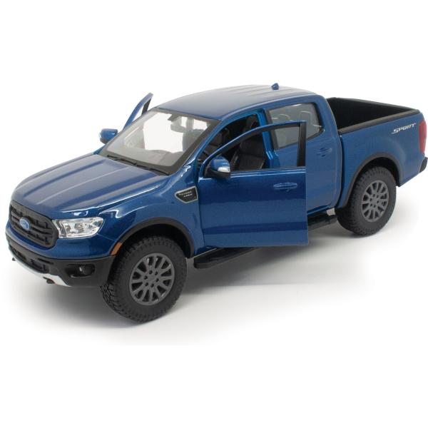 Carro Ford Ranger Azul Metálico 2019 Esc:1:24 3a+(073109)