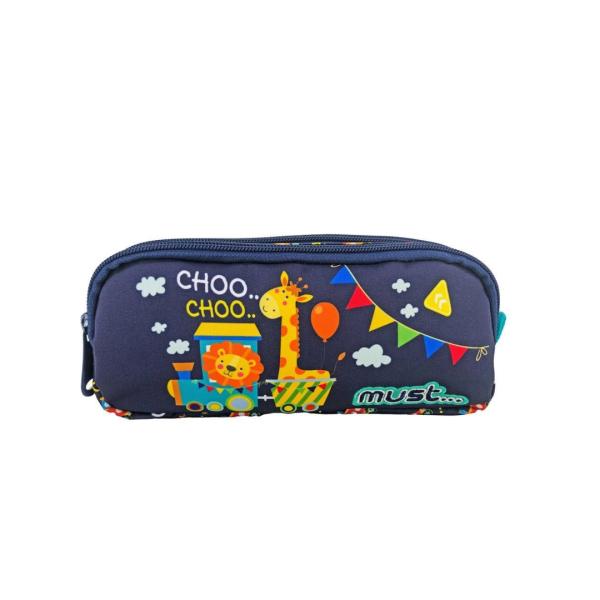 Cartuchera Must Energy 21X6X9 cm 2 Zippers Little Train