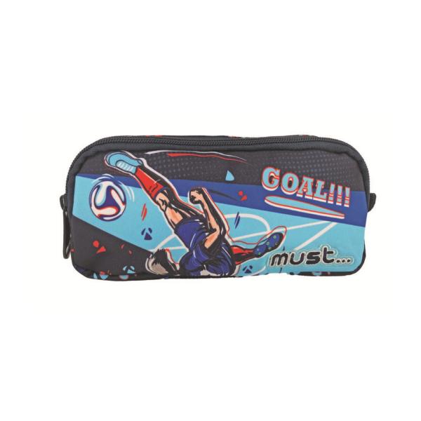 Cartuchera Must Energy 21X6X9 cm 2 Cremalleras, Goal