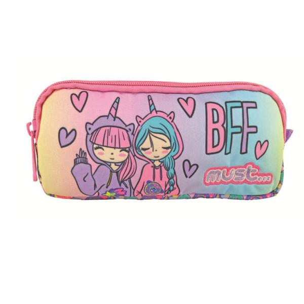 Cartuchera Must Energy 21X6X9 cm 2 Zippers Mejores Amigos Para Siempre (Bff)