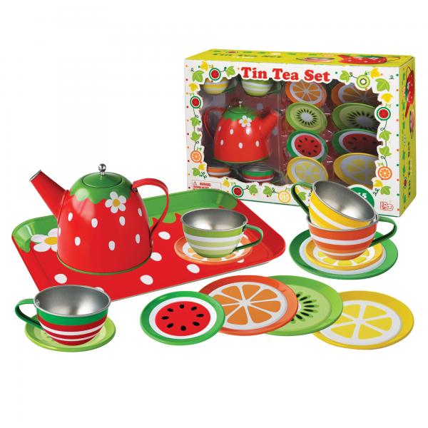 Juego de Té Frutal Aluminio 15pzs 3a+