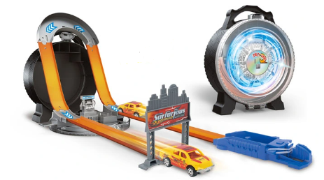 Pista de Carros Cabeza de Serpiente Giro 360° Portátil c/Luz 3a+ (450027)