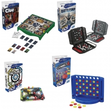 Hasbro Games - Juegos de Mesa de Viaje 6a+ ( Surtido de 4 - Se venden por Separado ) Trouble. Connect 4 . Clue . Battleship